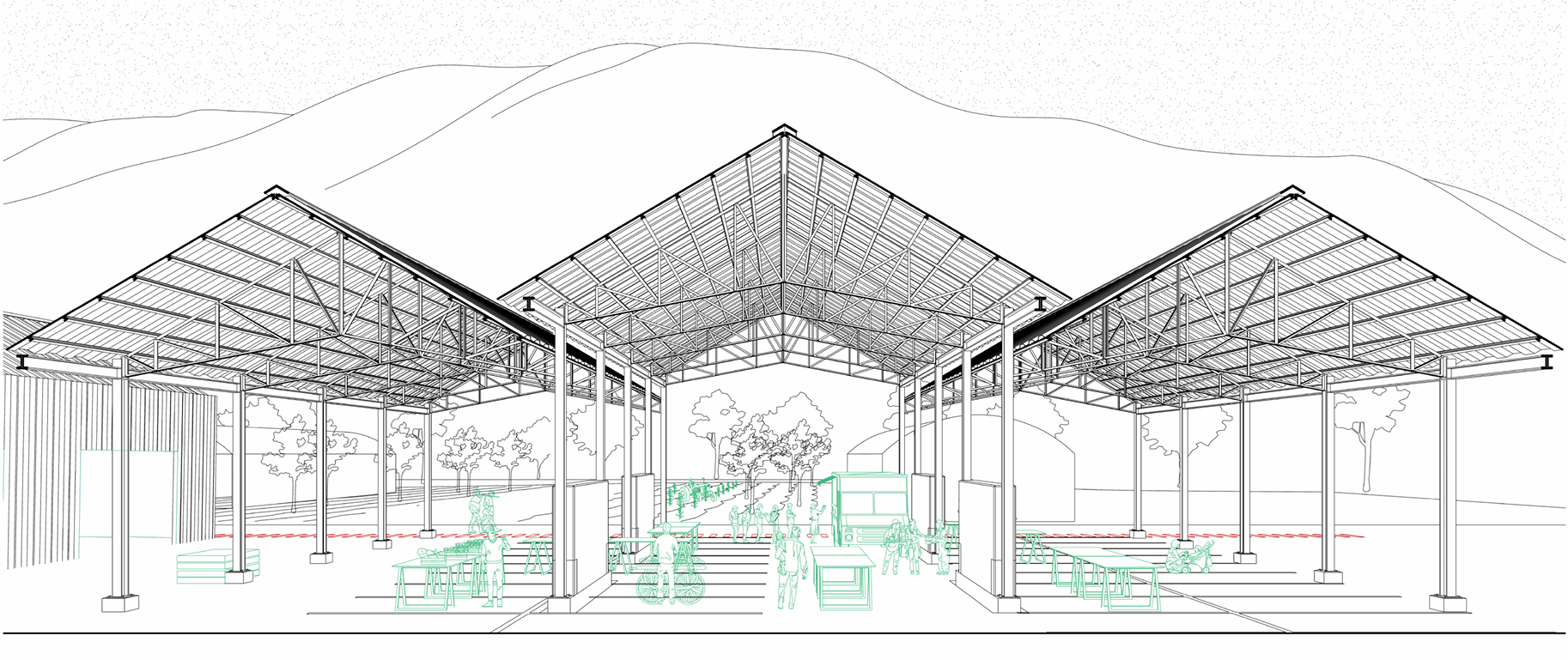 Coupe perspective — Lannière Plantée